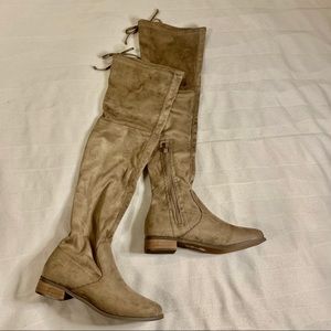 Tan Long Boots Size 38 (7.5)